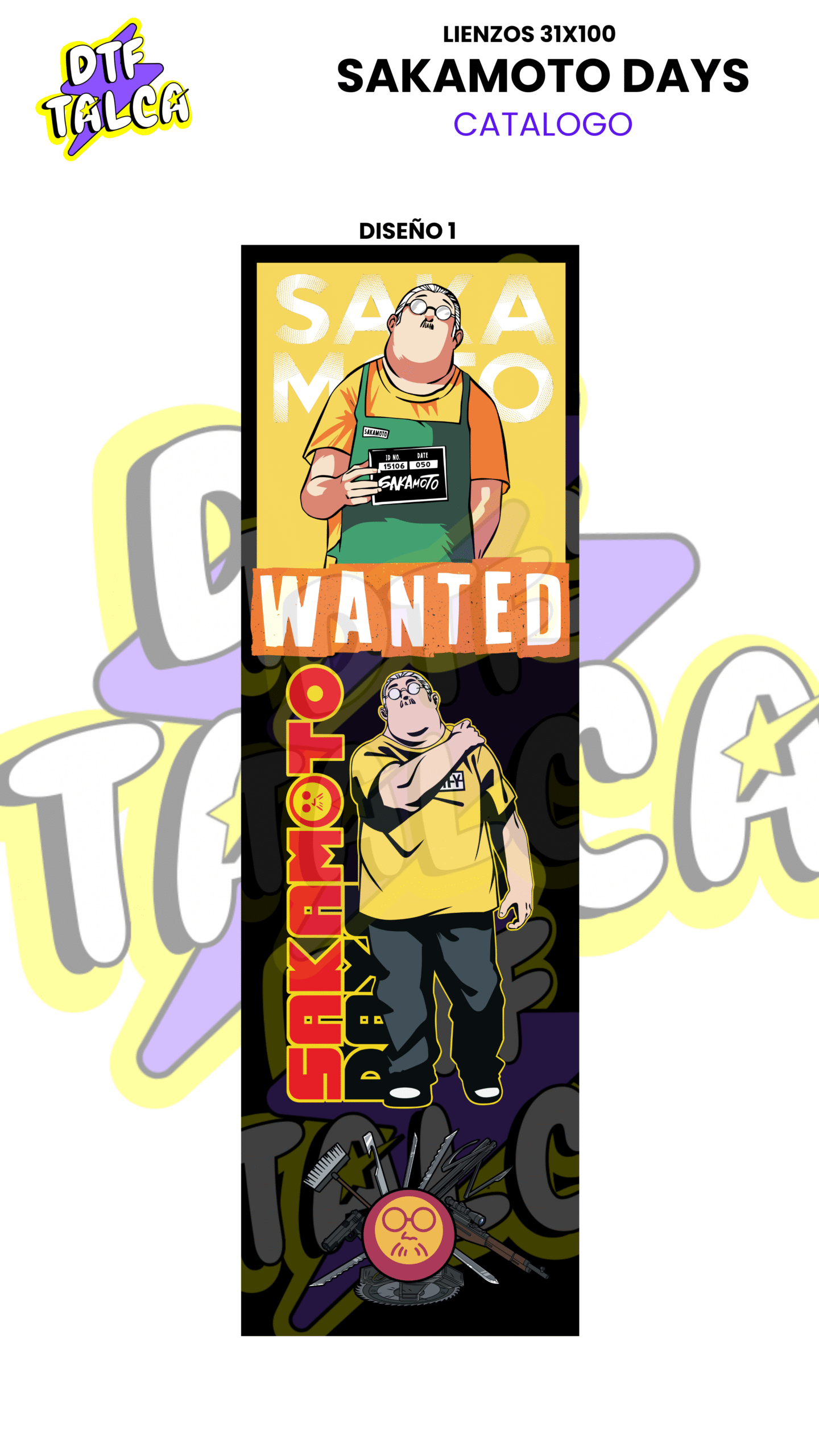 SAKAMOTO DAY LIENZO DE 0,31 x 1MT - Imagen 3